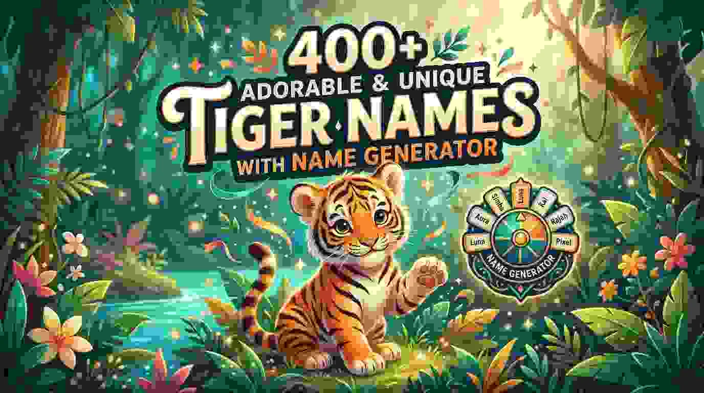 Adorable & Unique Tiger Names With Name Generator