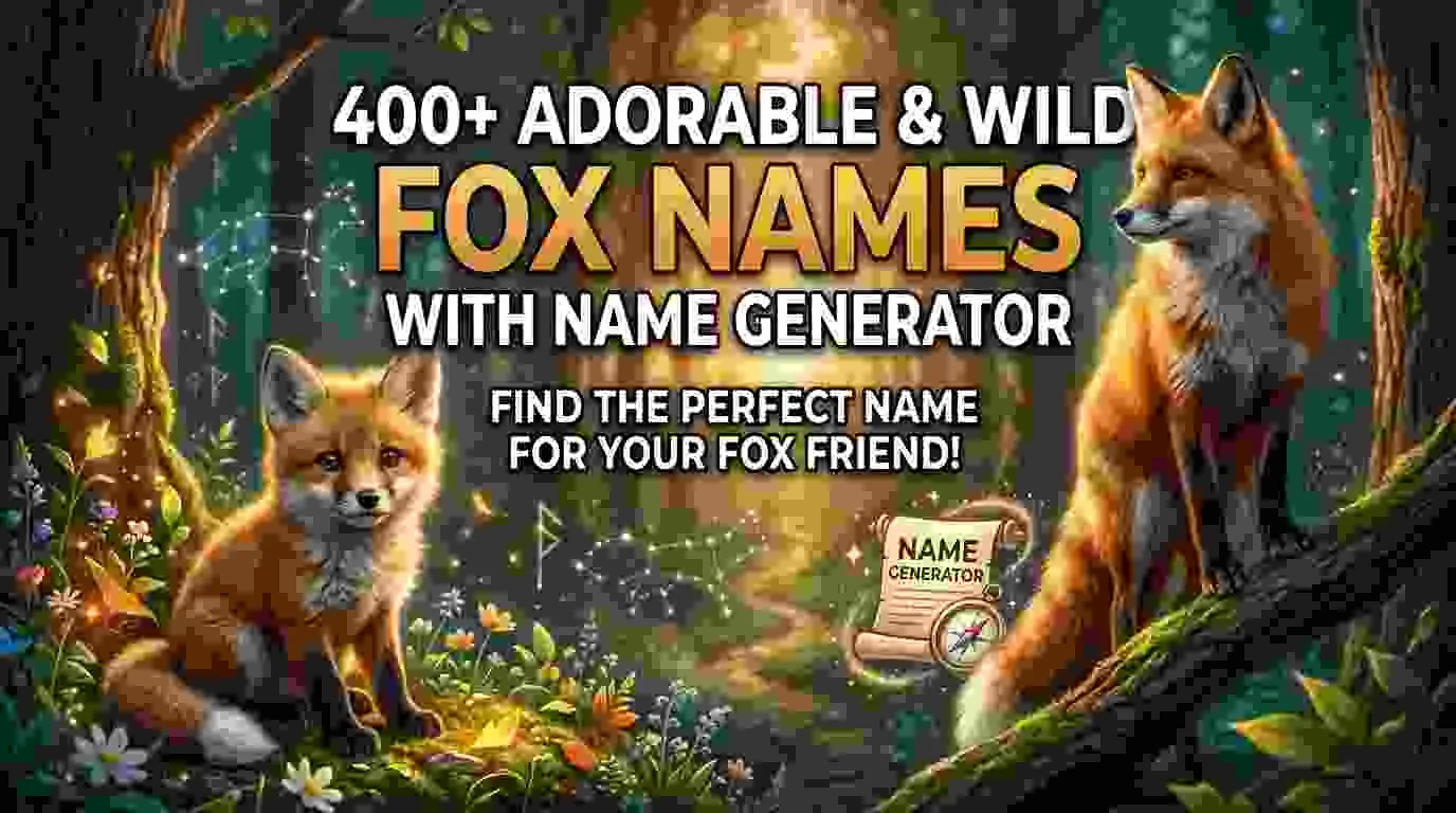 Adorable & Wild Fox Names With Name Generator