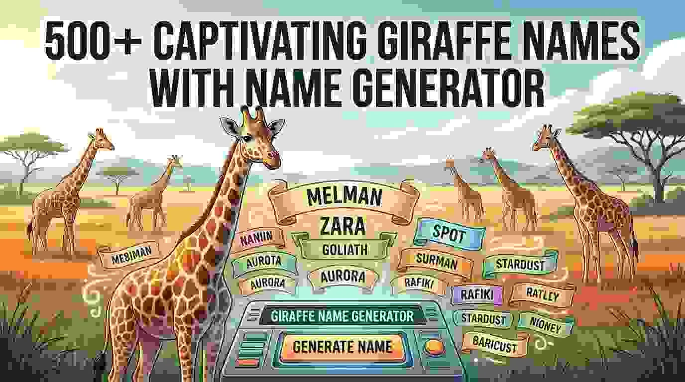 Captivating Giraffe Names With Name Generator